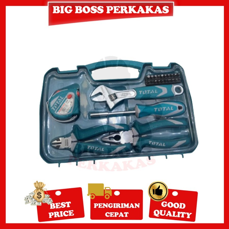Jual TOOL KIT TOOL Set 25pcs Handtools Set TOTAL THKTHP90256 | Shopee ...