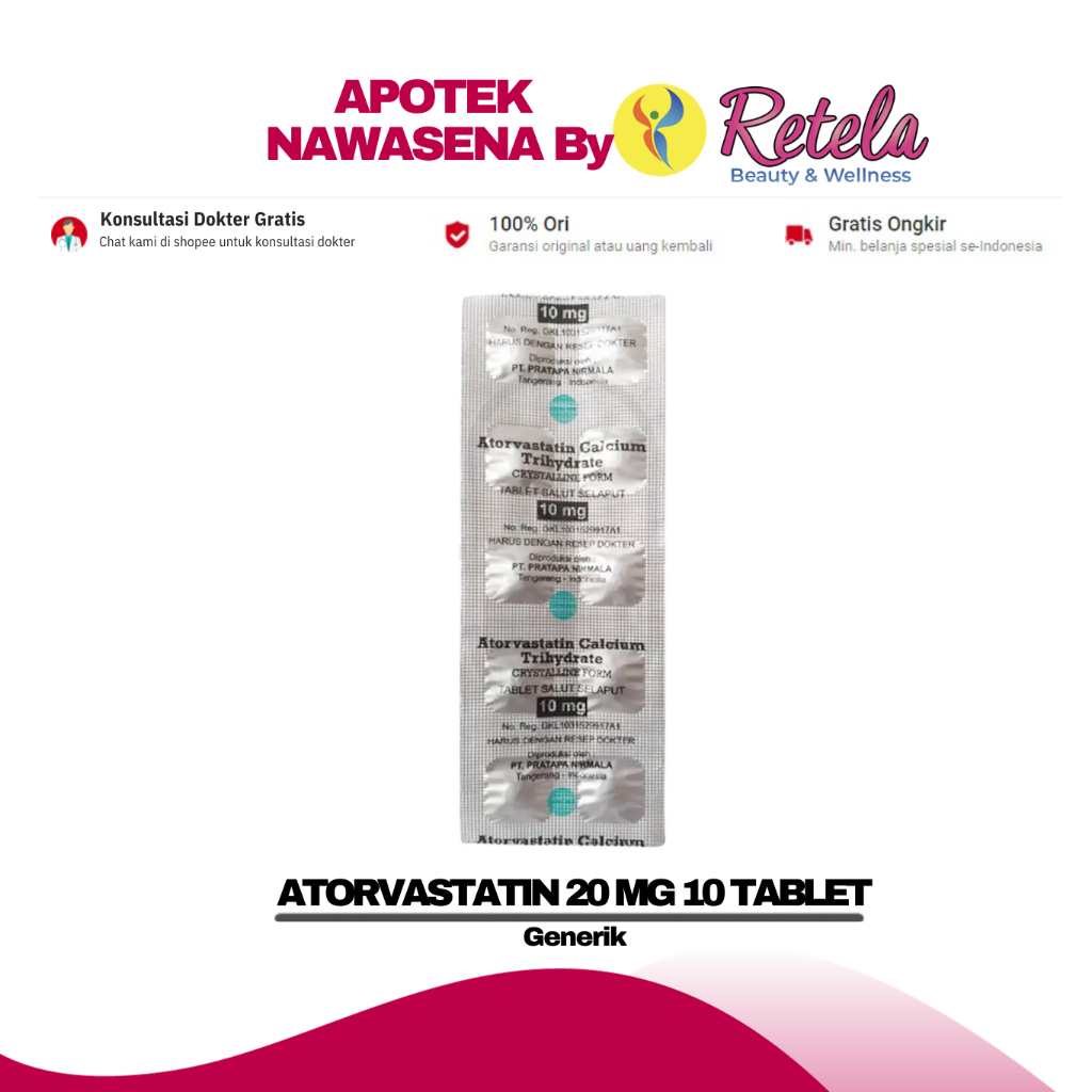 Jual Atorvastatin Mg Strip Tablet Gen Kf Shopee Indonesia