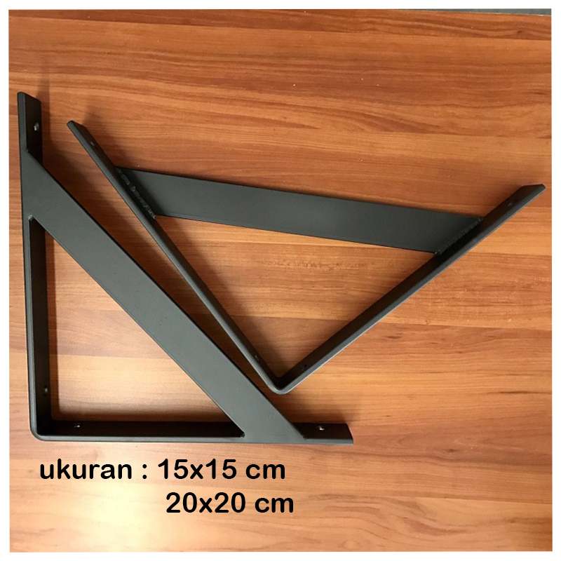 Jual siku rak dinding besi ambalan kayu | Shopee Indonesia