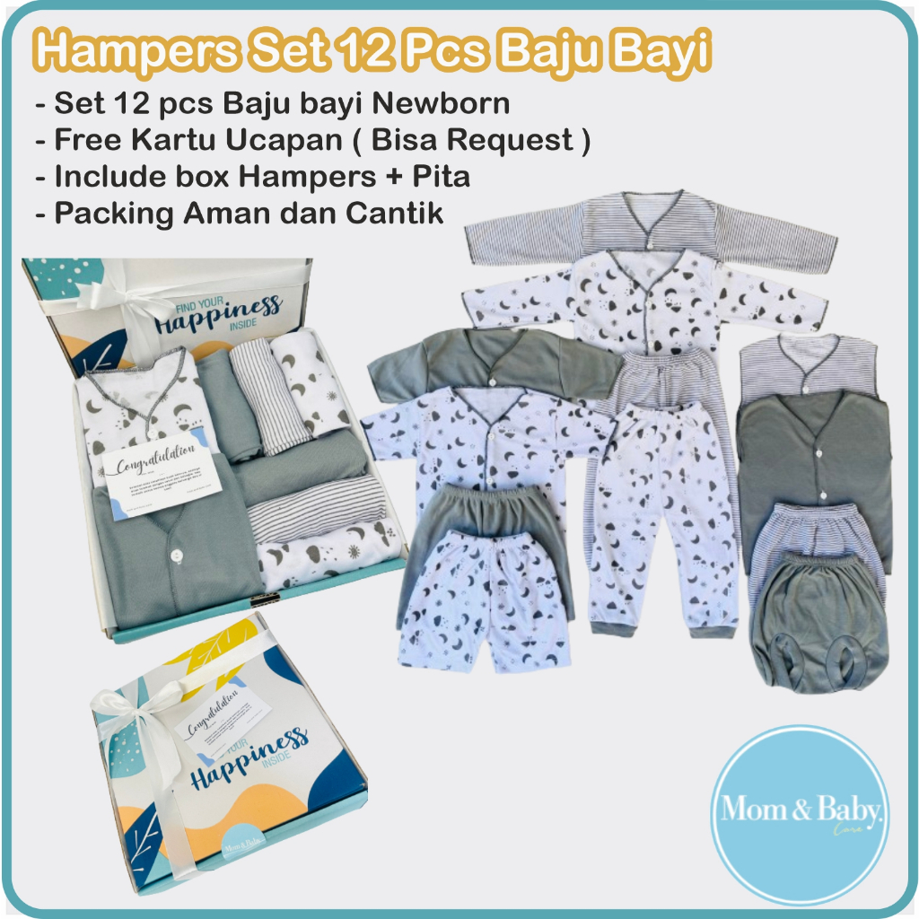 Jual [ FREE PAPER BAG ] Hampers Bayi Set 18 Pcs Baju Bayi Kado Lahiran ...