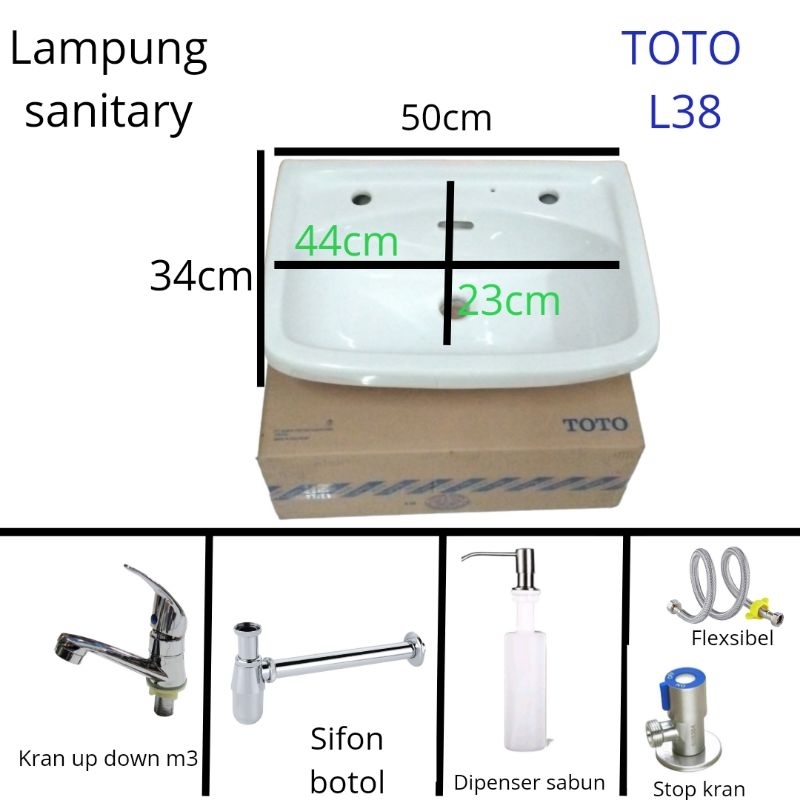 Jual Wastafel Toto L38v1wastafel Cuci Tangan Toto L38v1 Koplit