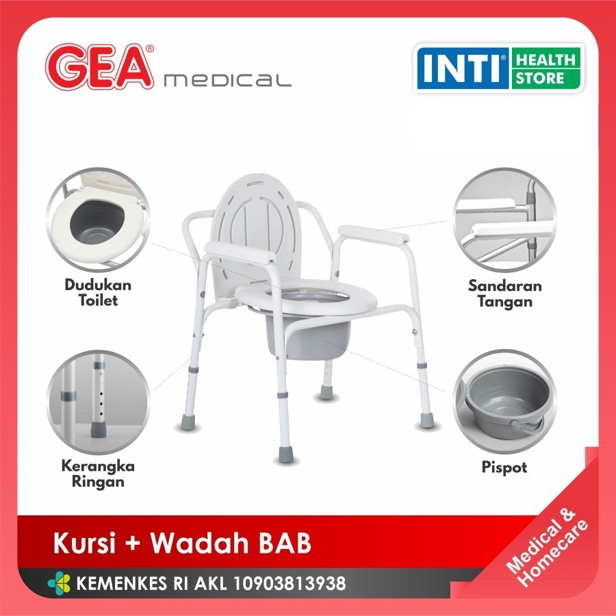 Jual GEA Medical Commode Chair FS 810 | Kursi + Kursi BAB | Shopee ...