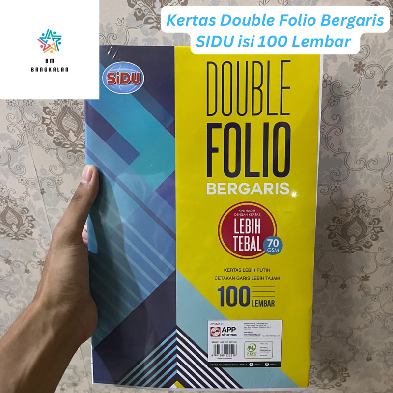 Jual Kertas Double Folio Bergaris Sinar Dunia Sidu 100 Lembar Shopee Indonesia 8626