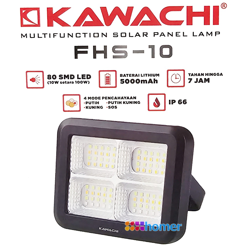 Jual Kawachi Lampu Led Tembak Sorot Led Solar Panel Powerbank Watt