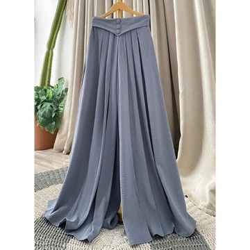 NAFISHA Kulot Wide Pant Kulot Lipit Kulot Kancing 3 Bahan Wolfis Premium Crinkle Premium