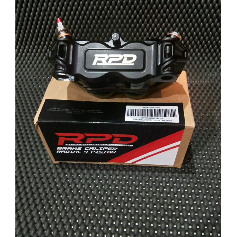 Jual brake caliper RPD 4 piston front & rear radial black | Shopee ...