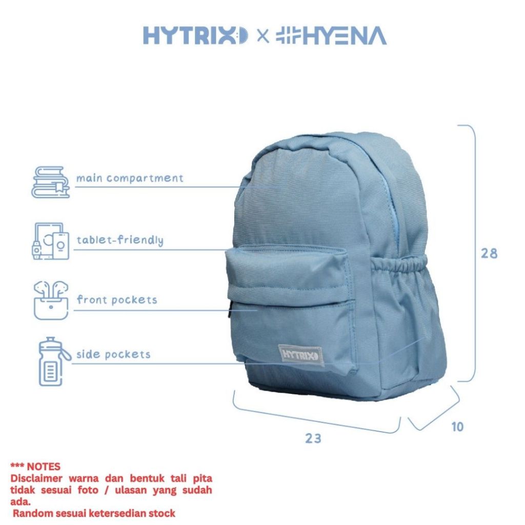 Jual HYTRIX [RM508] - Colour Pop Backpack Water reppelent - Ransel Mini ...