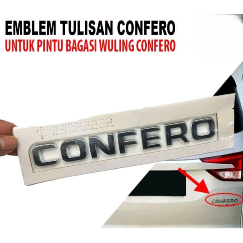 Jual Emblem Confero Pintu Bagasi Mobil Wuling Confero Emblem Tulisan Confero Original Shopee