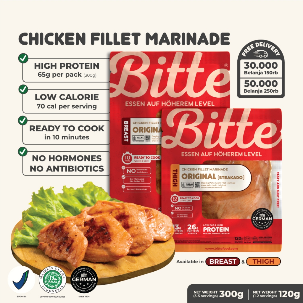 Jual Bitte Healthy Frozen Chicken Marinade High Protein Low Calorie