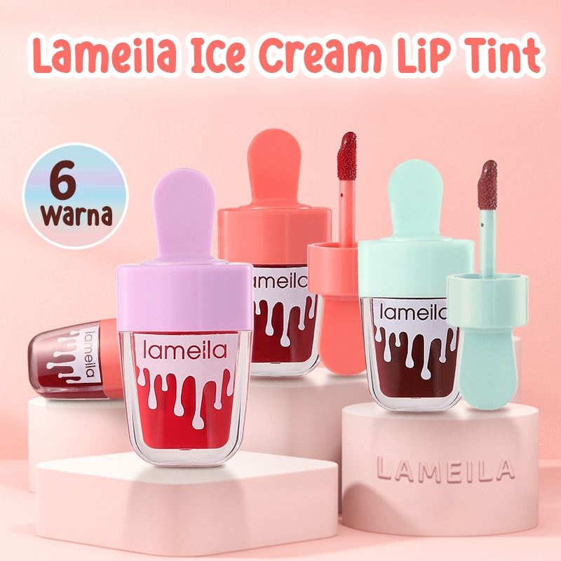 Jual ICE CREAM LIP TINT CREAM SILKY VELVET GLAZE LIPGLOSS TAHAN LAMA [6
