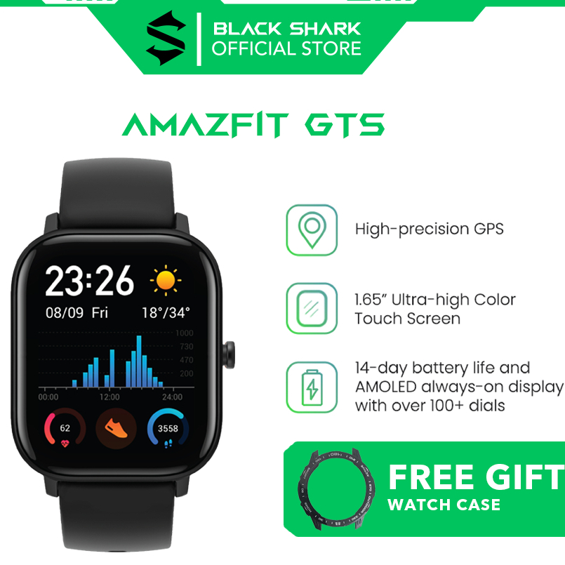 Jual Amazfit GTS Fitness Smartwatch 1.65" AMOLED Always-On Display, GPS ...