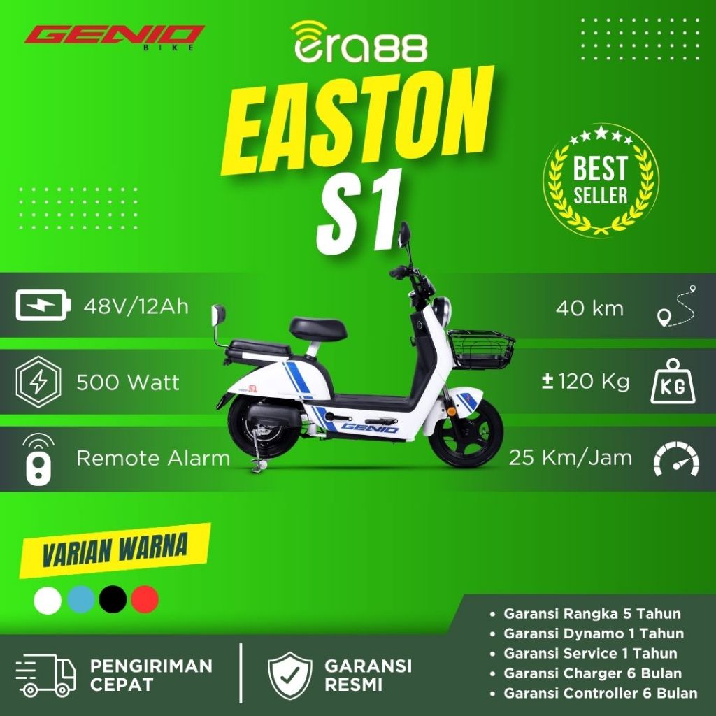 Jual Sepeda Listrik Genio United Easton S V Ah Garansi Resmi