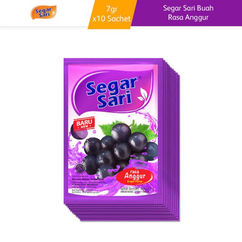 Jual SEGAR SARI RENCENG | MINUMAN SERBUK RASA BUAH | 1 RENCENG 10 PCS ...