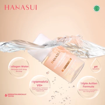 Hanasui Collagen Micellar Cleansing Water ( 100 Ml ) Pembersih Wajah Angkat Kotoran Smooth Skin