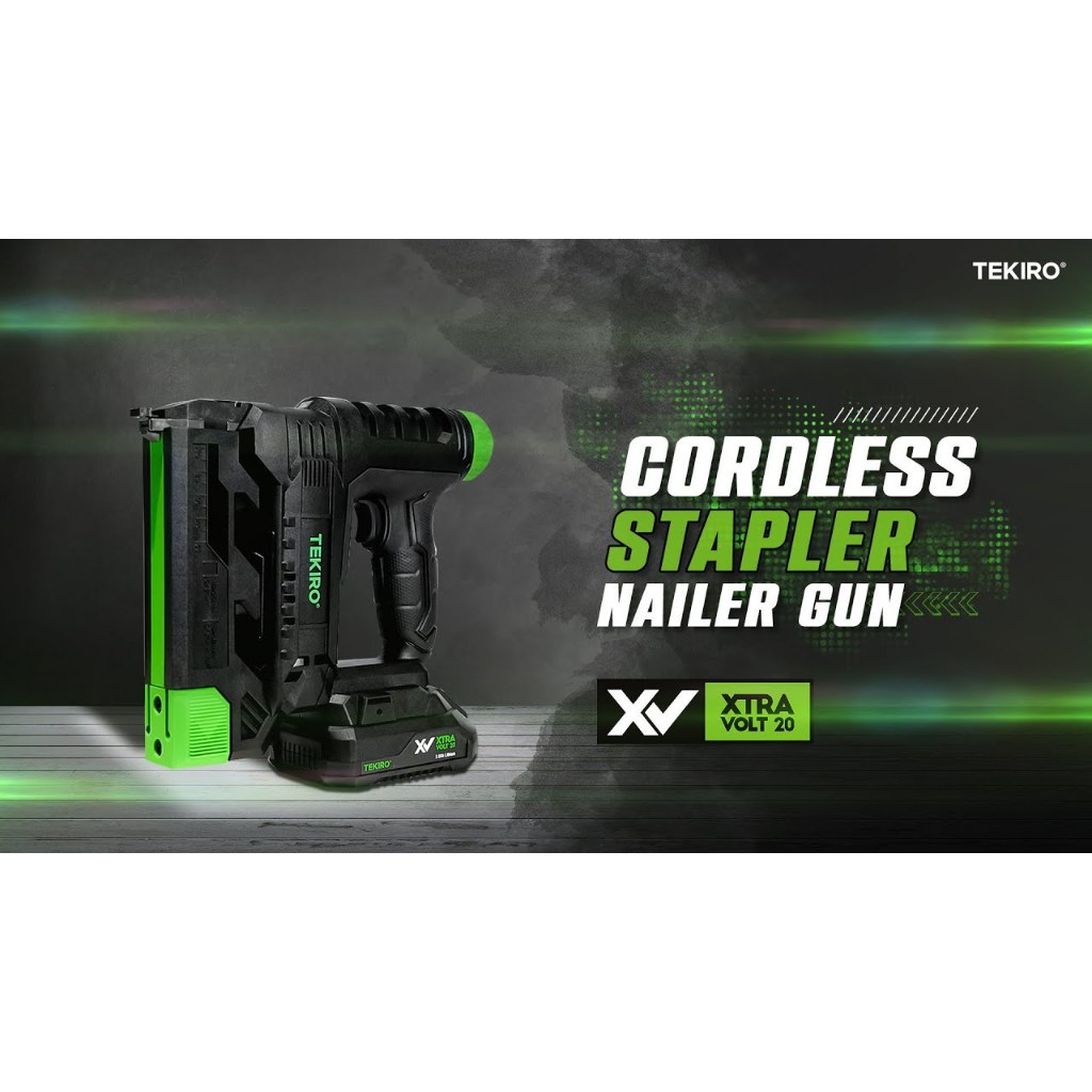 Jual Cordless Stapler Staples Cas Baterai TEKIRO Nailer Gun XV 20V Shopee Indonesia