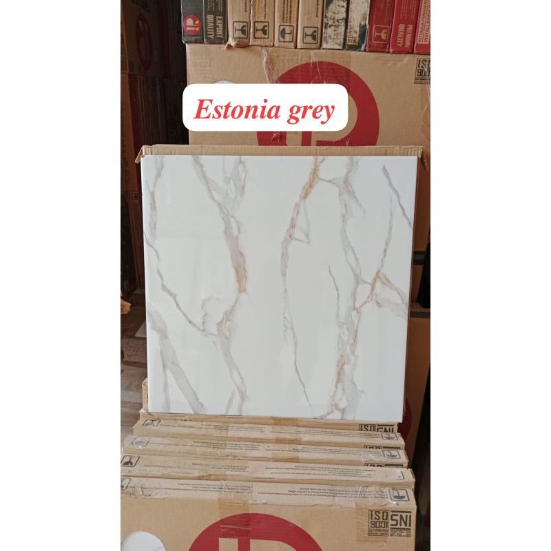 Jual Keramik Lantai Motif Estonia Grey Ukuran X Shopee Indonesia