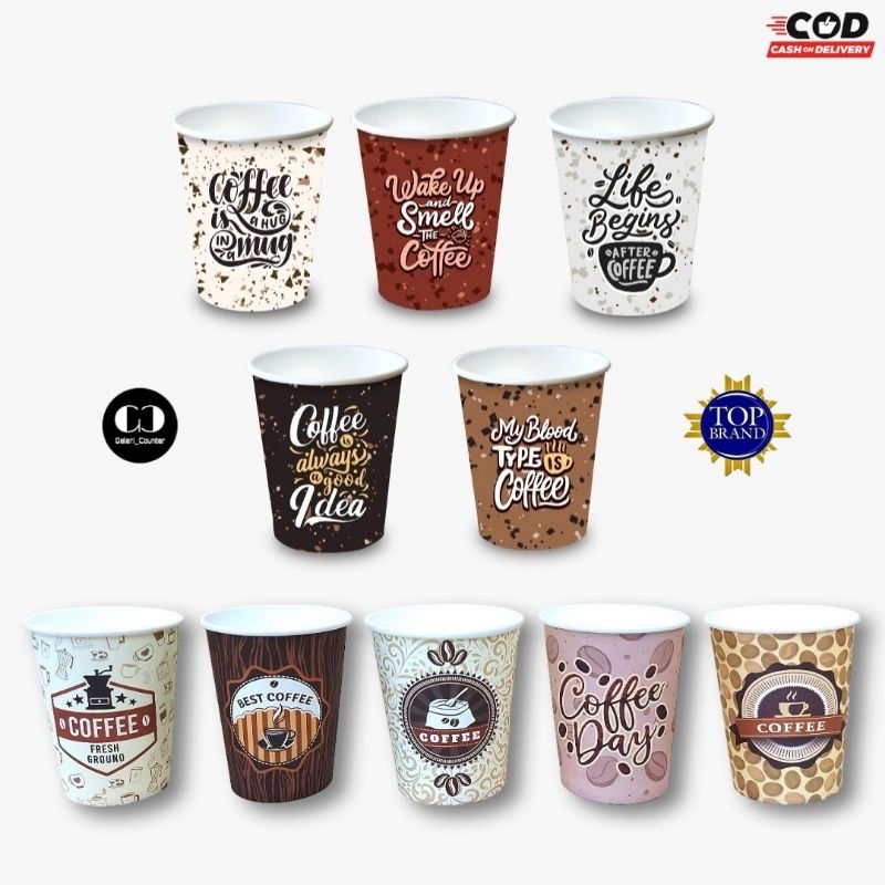 Jual (50 Pcs) PAPER CUP KRAFT 8 oz CUP GELAS KERTAS / CUP COFFE ...