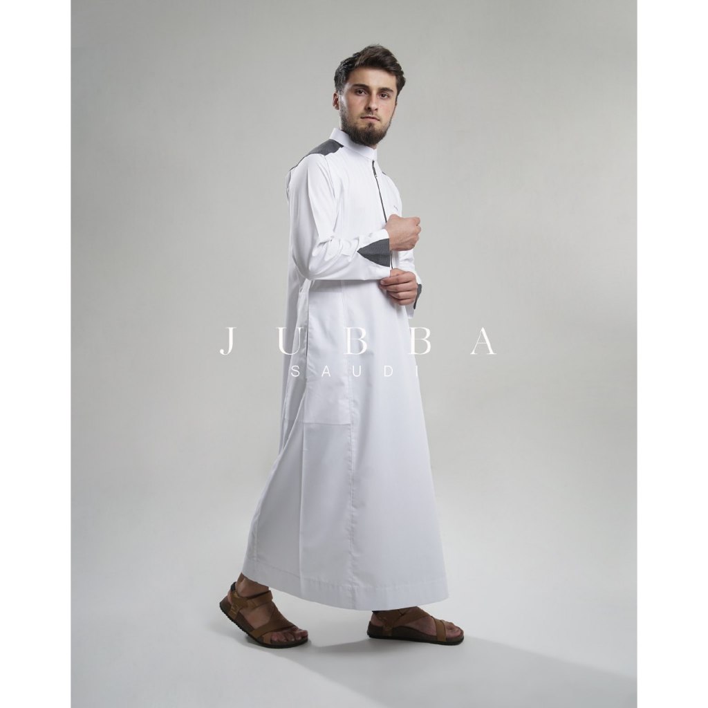 Jual SAMASE T015P Saudi Jubba Jubah Gamis Motif Lengan Panjang Baju ...