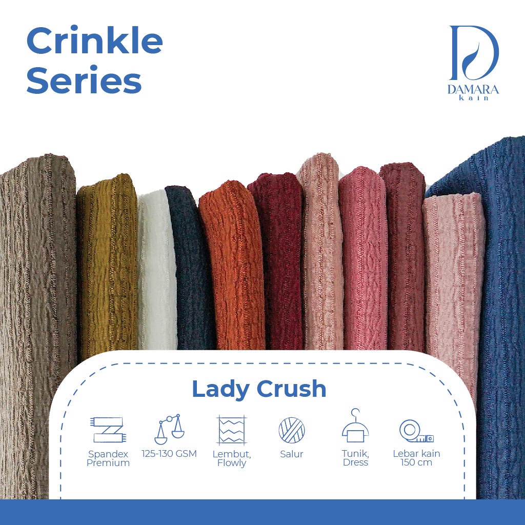 Jual Kain Lady Crush Cringkle Salur Kerut Spandex | Shopee Indonesia