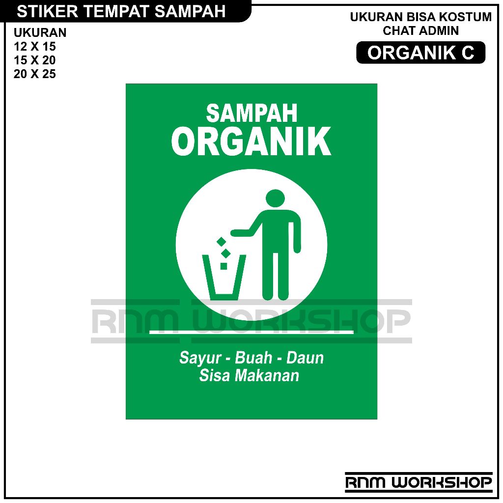 Jual Stiker Sampah B3 Organik Dan Anorganik Shopee Indonesia 4918