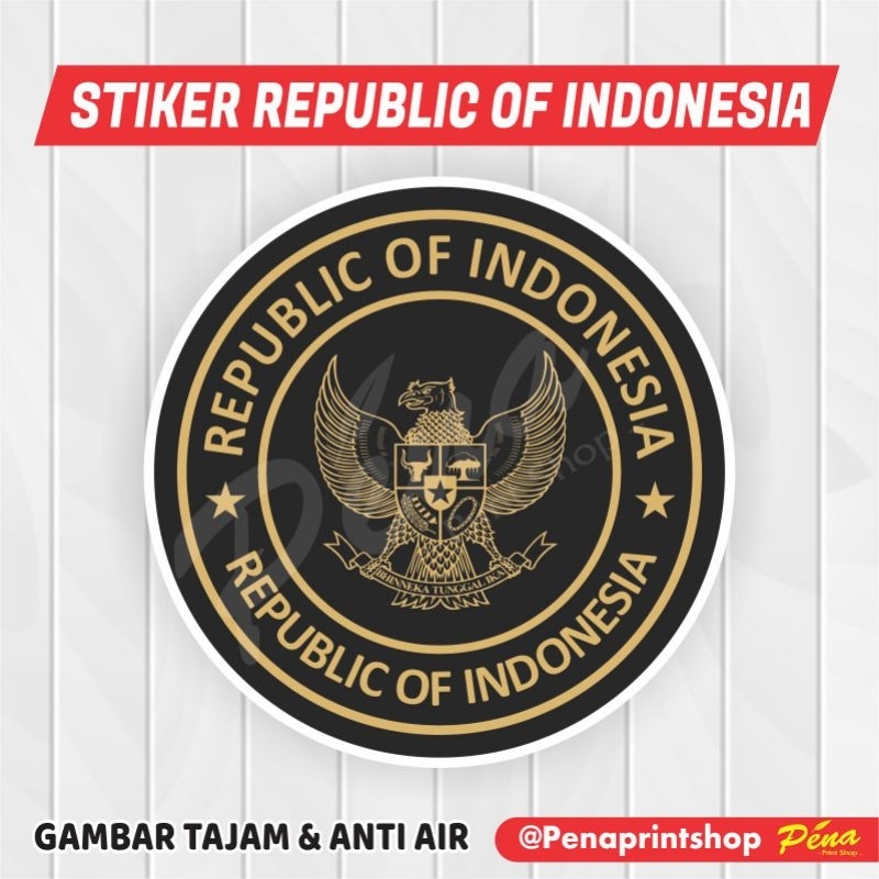 Jual Stiker Republic Of Indonesia / Stiker Republik Indonesia / Stiker ...