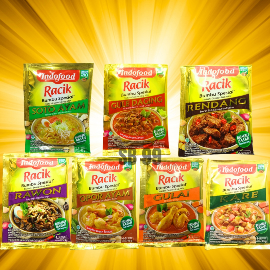 Jual Indofood Bumbu Rendang/ Rawon /Opor /Soto /Gulai/Kare | Shopee ...