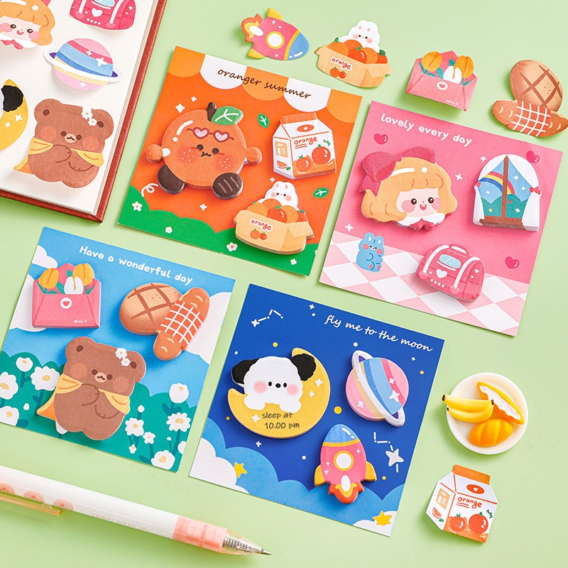 Jual PANMOMO Summer Study Time Sticky Notes / Memo Note Label Kertas ...