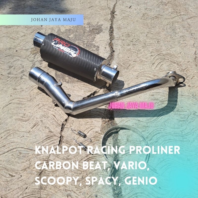 Jual Knalpot Racing PRO LINER Motor Carbon untuk Motor Beat Vario ...