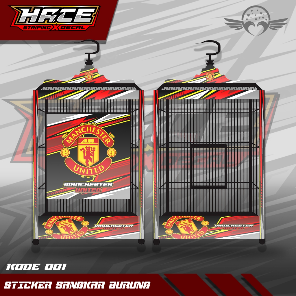 Jual Sticker Decal Sangkar Kotak Decal Sangkar Burung Kotak Ebod Manchester United