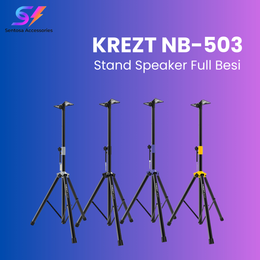 Jual Stand Speaker Full Besi KREZT NB-503 Tripod Speaker Full Metal ...