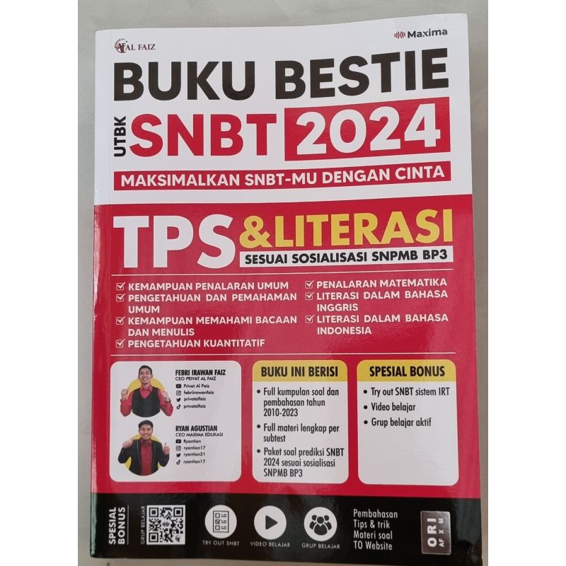 Jual BUKU BESTIE SNBT 2024 TPS & LITERASI | Shopee Indonesia