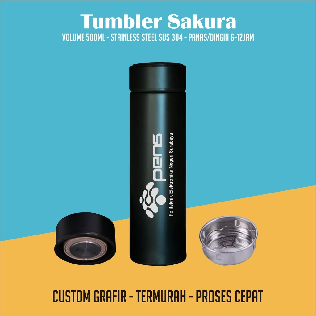 Jual Tumbler Custom Print Uv And Grafir Tumbler Sakura Tumbler Botol Minum 500ml Shopee 7084