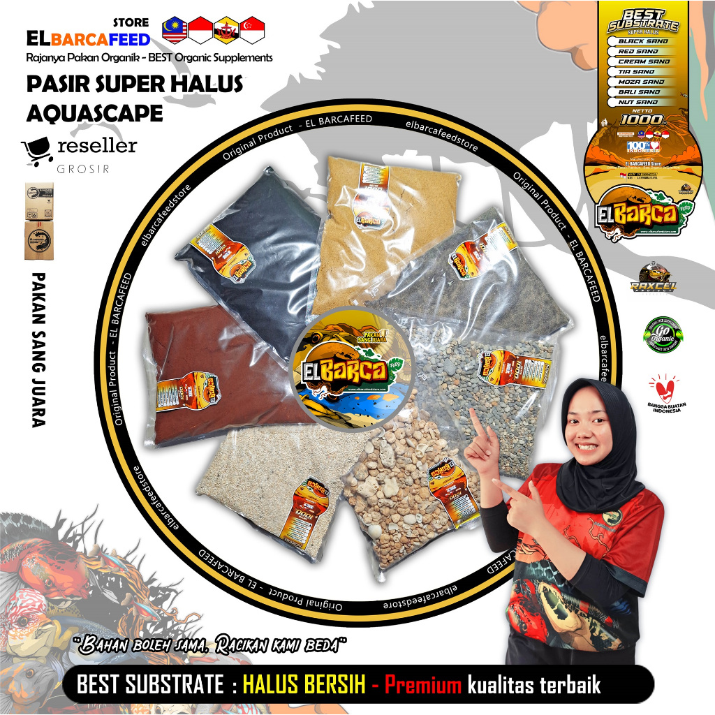 Jual PASIR AQUARIUM SAND AQUASCAPE PREMIUM Super Halus pasir malang tia