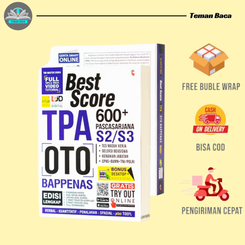 Jual BUKU TES PSIKOTES BEST SCORE TPA OTO BAPPENAS 600+ | Shopee Indonesia