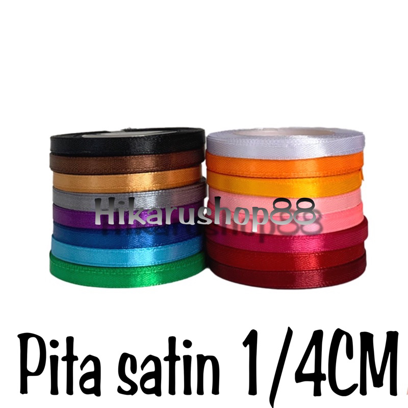 Jual Pita Satin 14 06cm 1 Roll 25 Yard Shopee Indonesia