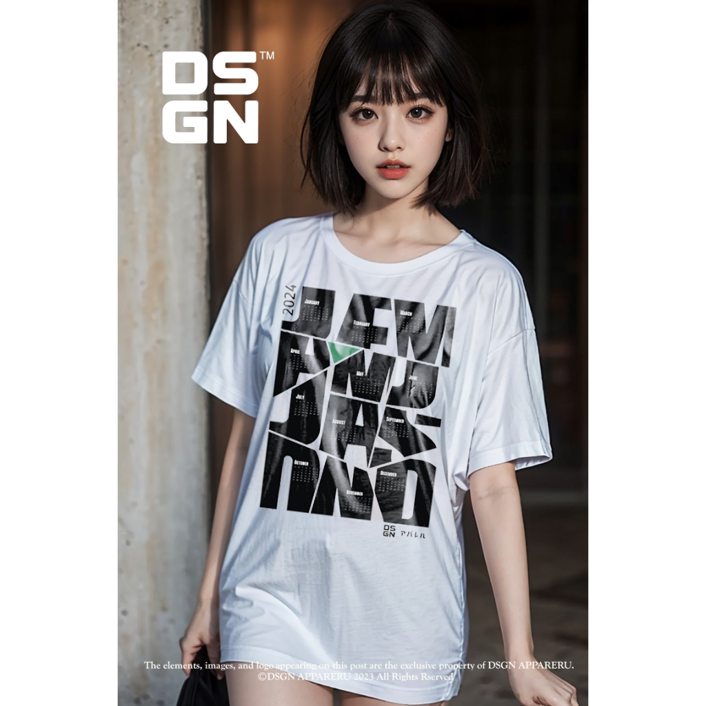 Jual DSGN Appareru Baju Kaos Unisex Oversized Series T shirt Calendar