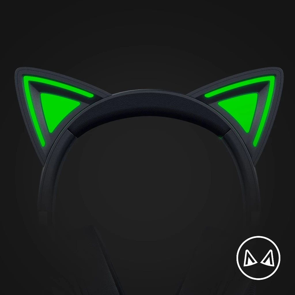 Razer Kraken Kitty V2 - Black - Wired RGB Kitty Ears Gaming Headset