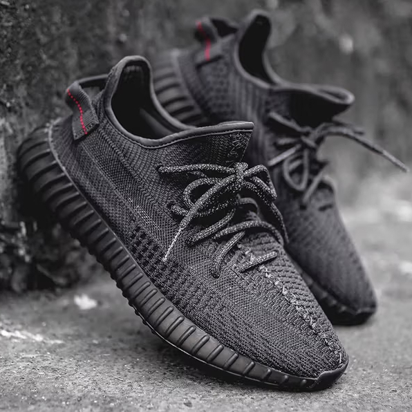 Sepatu Adidas Yeezy Boost 350 V2 Triple Black Reflective Full Hitam Premium Murah