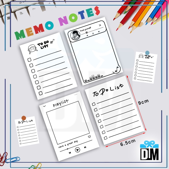 Jual Memo Pad Notes Catatan Diary Model Robek Atas Daily Weekly Planner ...