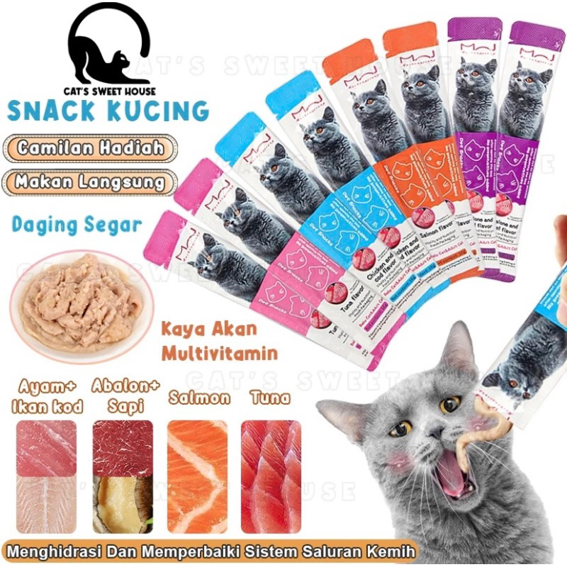 Jual Snack Kucing 10pcs, Cemilan Kucing 10pcs, Makanan Kucing, Snack ...