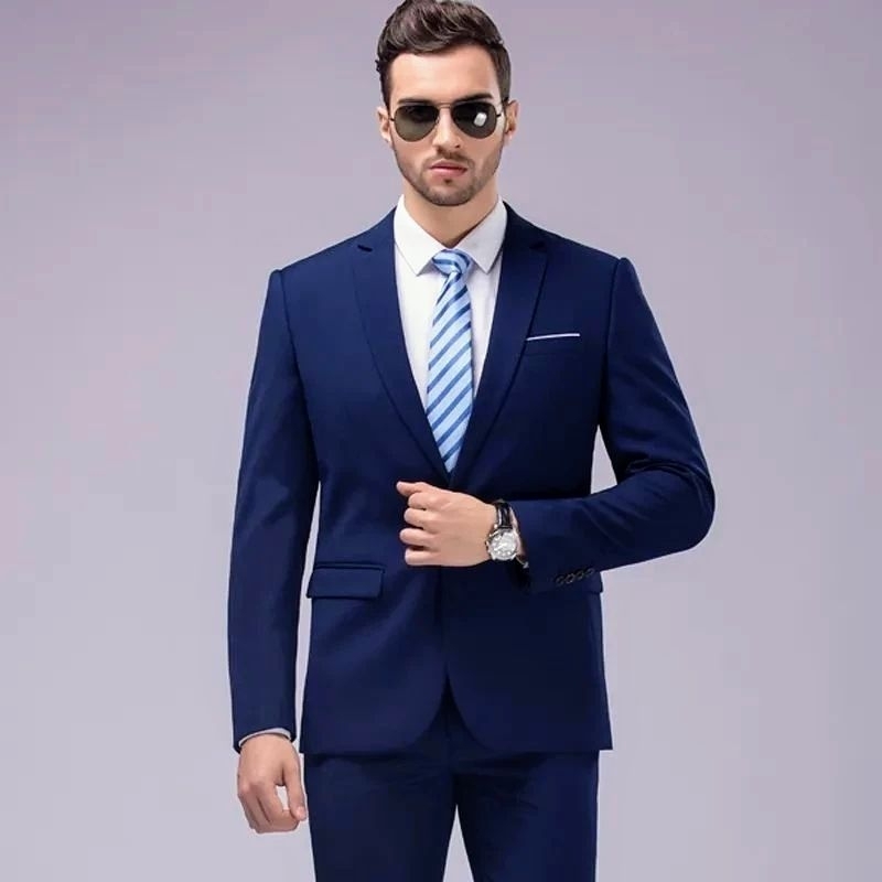 Jual Jas Blazer Pria Navy (Untuk Formal Dan Santai) | Shopee Indonesia