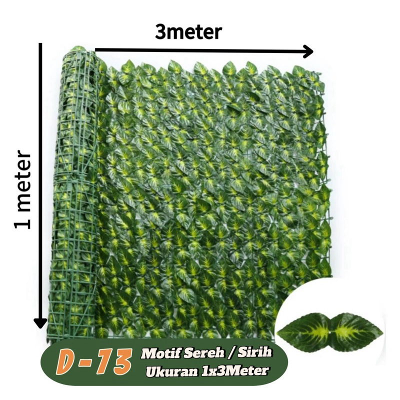 Daun Dinding Roll Sereh /Lis Kuning  / Daun artificial / Daun dekorasi /1M x 3M/ D73/pcs