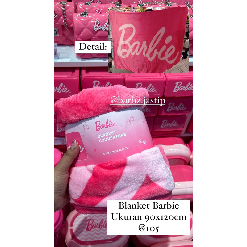 Jual MINISO X BARBIE BLANKET / SELIMUT BARBIE READY STOCK | Shopee ...