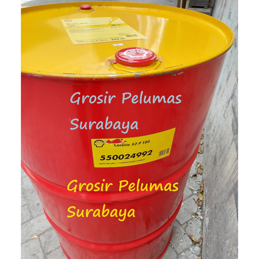 Jual Oli Kompresor udara Air Compressor oil Shell Corena S2 P 100 DRUM ...