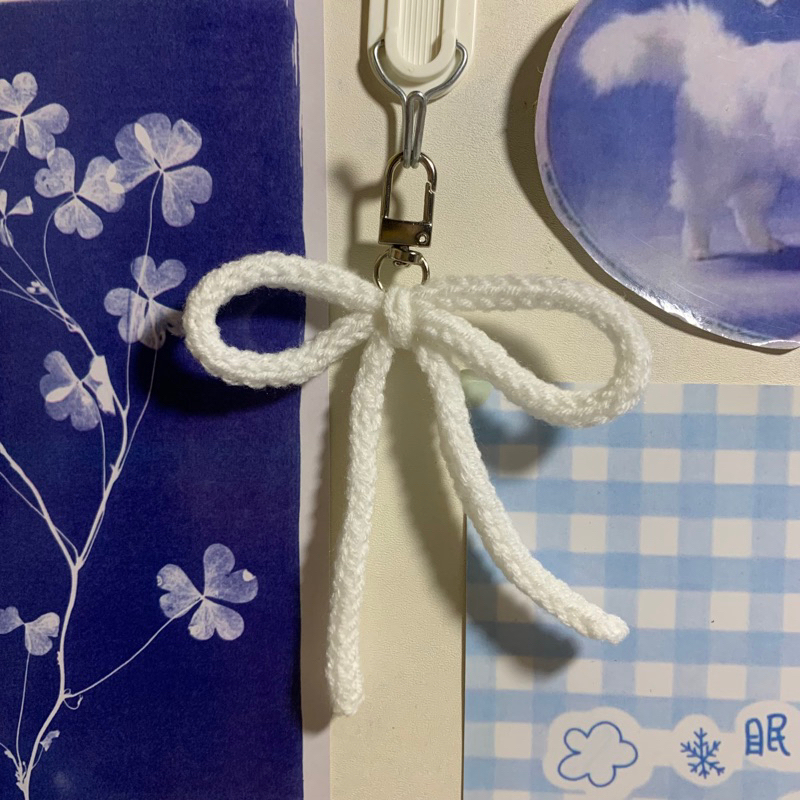 Jual Bag Charm Ribbon Crochet Keychain Pita Gantungan Kunci | Shopee ...