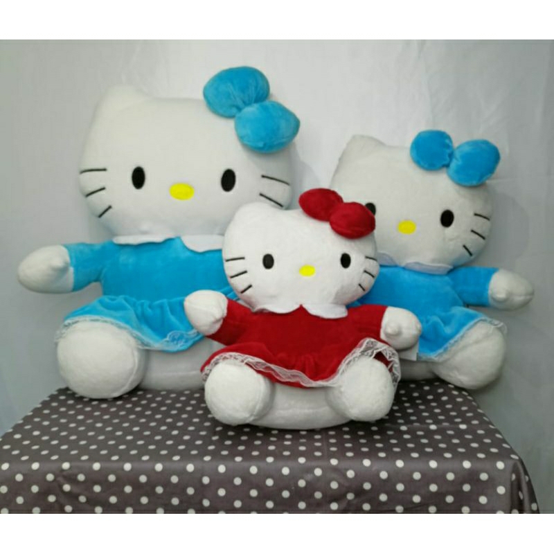 Jual Boneka Sanrio Hello Kitty bahan yelvo ukuran kecil, sedang, besar ...