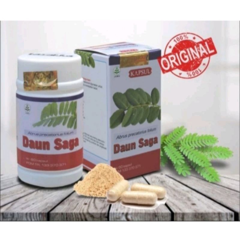 Jual Herbal Obat Batuk Sariawan Radang Tenggorokan Ekstrak Daun Saga 60