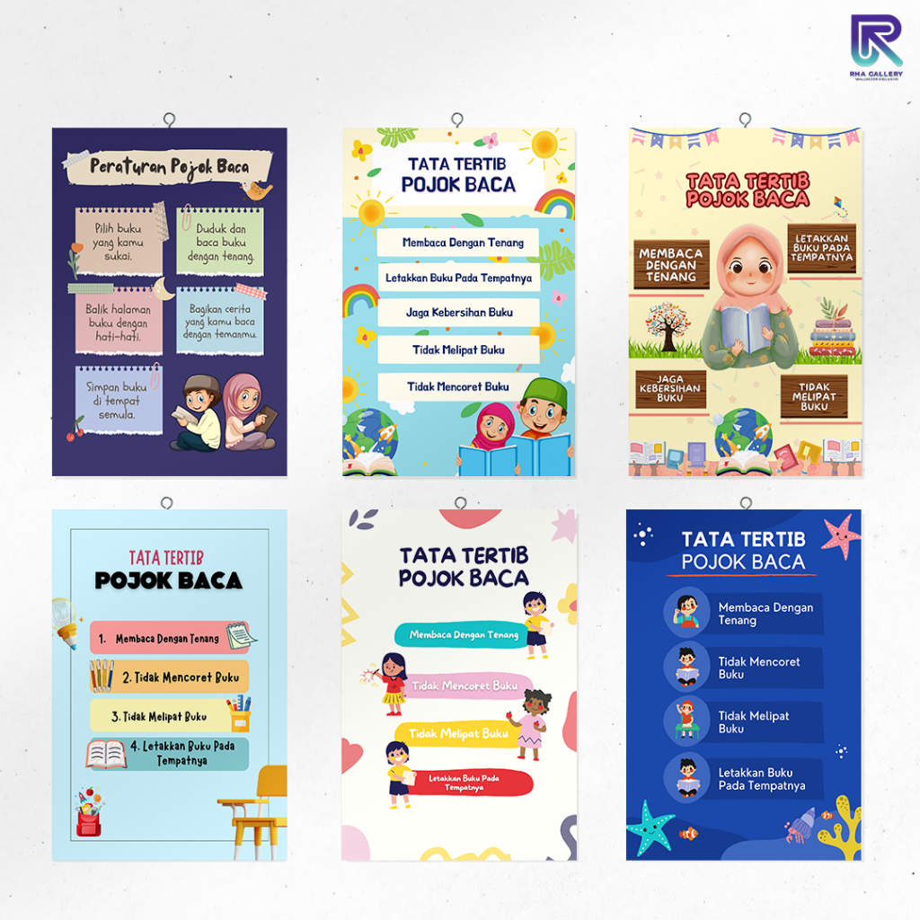 Jual Rha Gallery Hiasan Dinding Tata Tertib Pojok Baca Peraturan Siswa