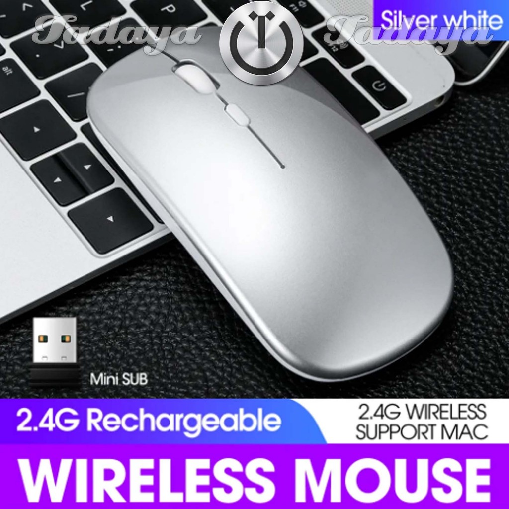 Jual Mouse Wireless Bluetooth Rechargable X1 Slim Silent Click | Shopee ...