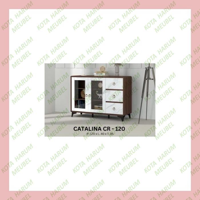 Jual credenza ayana catalina cr 120 kayu meja tv bufet buffet tinggi